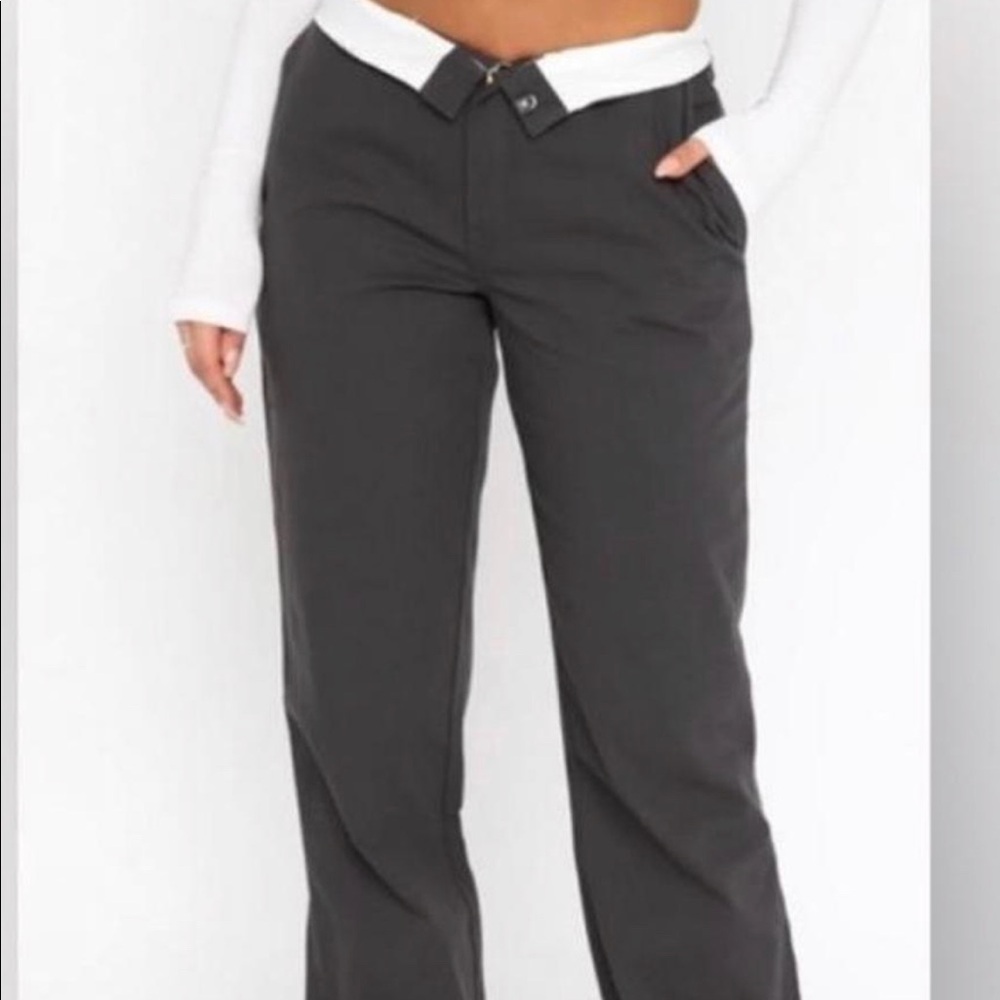 white fox gray pants “don’t mess around”